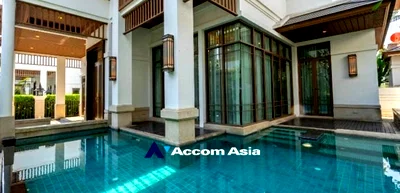 Houses for rent วิทยาลัยสารพัดช่างธนบุรี : 🔼🔽 AccomA 📩  Elegant house with private pool and warm interiors in Sathorn (AA26247)