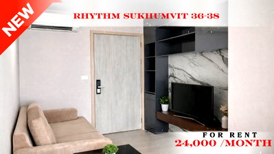 Condos for rent : 🍀🍀 Prime Condo Location 🚆 📌 For Rent: Rhythm Sukhumvit 36–38 🚆 Near BTS Thonglor ✨ Ready to move in ✨  Property Code: A00318 Line: @rent2022