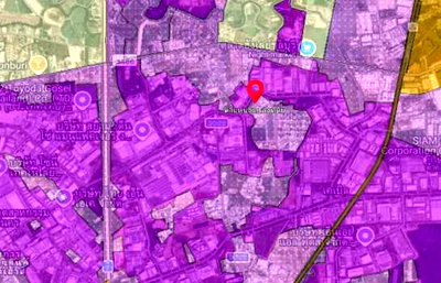 Land for sale Ammata Nakhon Industrial Estate : Land for sale ME401 EECpurple, adjacent to Amata Chonburi Industrial Estate, Ban Kao, Phan Thong, Chonburi. 20 rai 1 ngan 72.3 sq.wa.