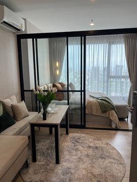 คอนโดให้เช่า  🇹🇭 ไทย ให้เช่าคอนโด Ideo Mobi Sukhumvit Eastpoint ห้องขนาด 30 ตร.ม. พร้อมเข้าอยู่ ราคา 13,000 บาท/เดือน