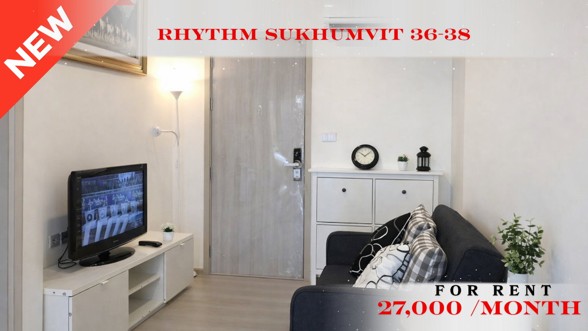 รูป 🍀🍀 Prime condo location 🚆ให้เช่า📌 ริทึ่ม สุขุมวิท 36-38 (Line:@rent2022)BTS ทองหล่อ  ✨พร้อมเข้าอยู่  ✨ A03847 - รูปที่ 1/14