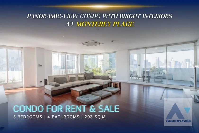 รูป 🔼🔽 AccomA 📩 Panoramic-view condo with bright interiors at Monterey Place (AA28408) - รูปที่ 1/20