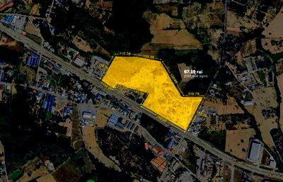 ที่ดิน ศรีราชา ชลบุรี : ขายที่ดิน ผังเหลือง 67-0-76 ไร่ ต.บ่อวิน อ.ศรีราชา จ.ชลบุรี