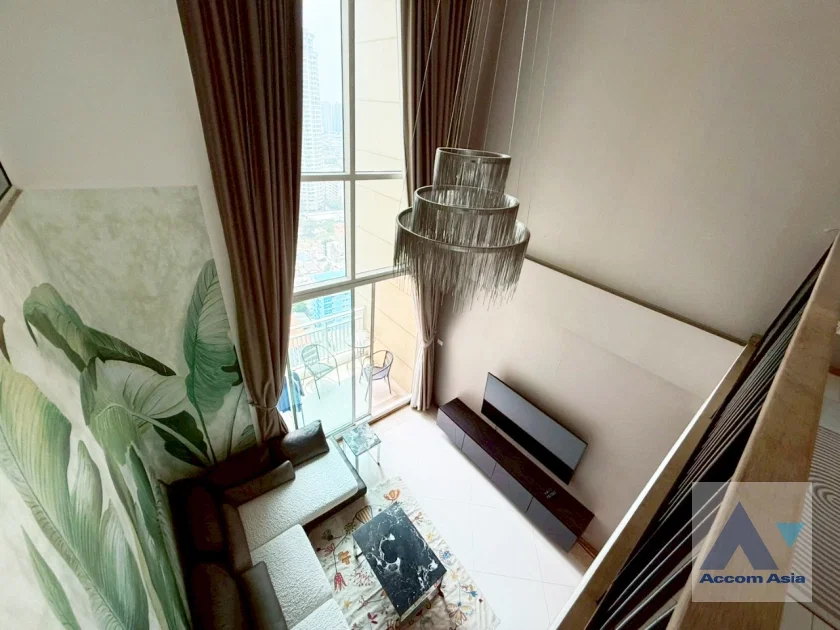 รูป 🔼🔽 AccomA 📩 Duplex Condo,Fully Furnished 2 BR Condominium @The Empire Place (AA38999) - รูปที่ 1/20