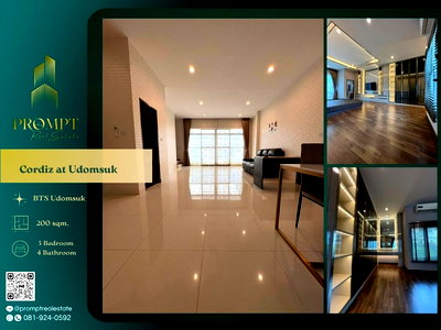 Townhouses for rent Bangkok : CD03795 - Cordiz at Udomsuk :  BTS Udomsuk
