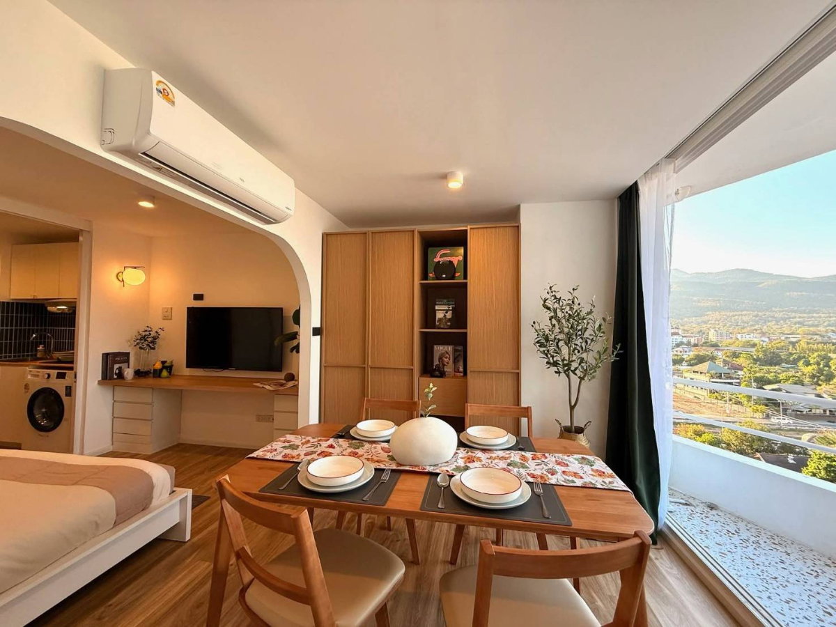 รูป ขายคอนโด JC Hill place เจ็ดยอด-เชียงใหม่ ห้องตกแต่งพร้อมอยู่ วิวดอนสุเทพ ใกล้มหาวิทยาลัยเชียงใหม่ (C495) T.0946511456 - รูปที่ 2/9
