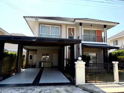 Houses for rent Wat Sidon Chaipatung Ngam (Mea Getnoi) : Two-story detached house for rent, 3 bedrooms, 3 bathrooms, Kanjanakanok Ville 16, San Sai, Mae Jo.