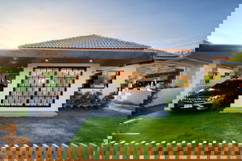 ขายบ้านเดี่ยวชั้นเดียว 64 ตรว. 3 นอน 2 น้ำ ใกล้ Meta Mall เชียงใหม่แค่ 8 นาที ขายขาดทุน 5 แสน (H404) T.094-651-1456 