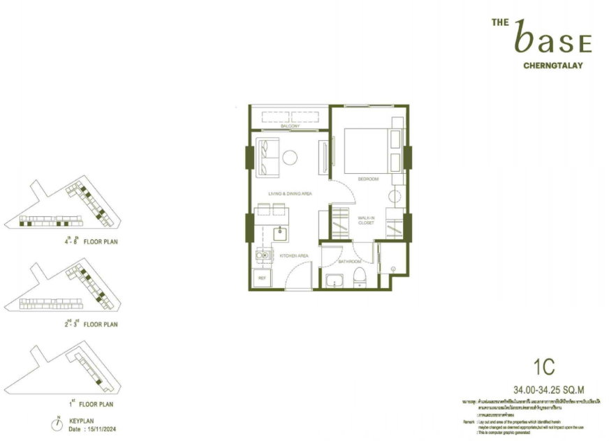 Hot Deal 🔥 The Base Cherntalay in Phuket (Pet Friendly 🐶 ) 34 sqm Price :  4.25 MB