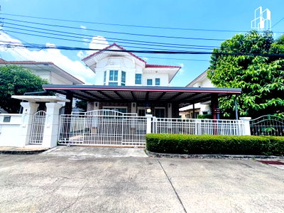 บ้านเดี่ยว นนทบุรี : ขายบ้านเดี่ยว หมู่บ้าน มณีรินทร์ พาร์ค ไทรม้า-ท่าอิฐ นนทบุรี ใกล้ MRT สายสีม่วง สถานีไทรม้า