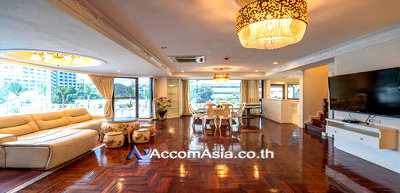 Condos for rent : 🔼🔽 AccomA 📩 Huge Terrace,Duplex Condo,Garden 3 BR Condominium @Supalai Place   (1518665)