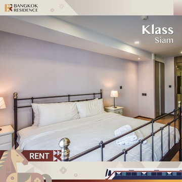  Condo For Rent⚡️Klass Siam, near BTS National Stadium, 32k 1br 45sqm 🌃  Available, Fully Furnished, Unblocked View 