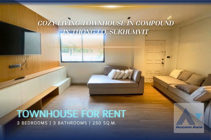 รูป 🔼🔽 AccomA 📩 3-Storey Townhouse in family compound near BTS Thong Lo (AA43968) - รูปที่ 1/20