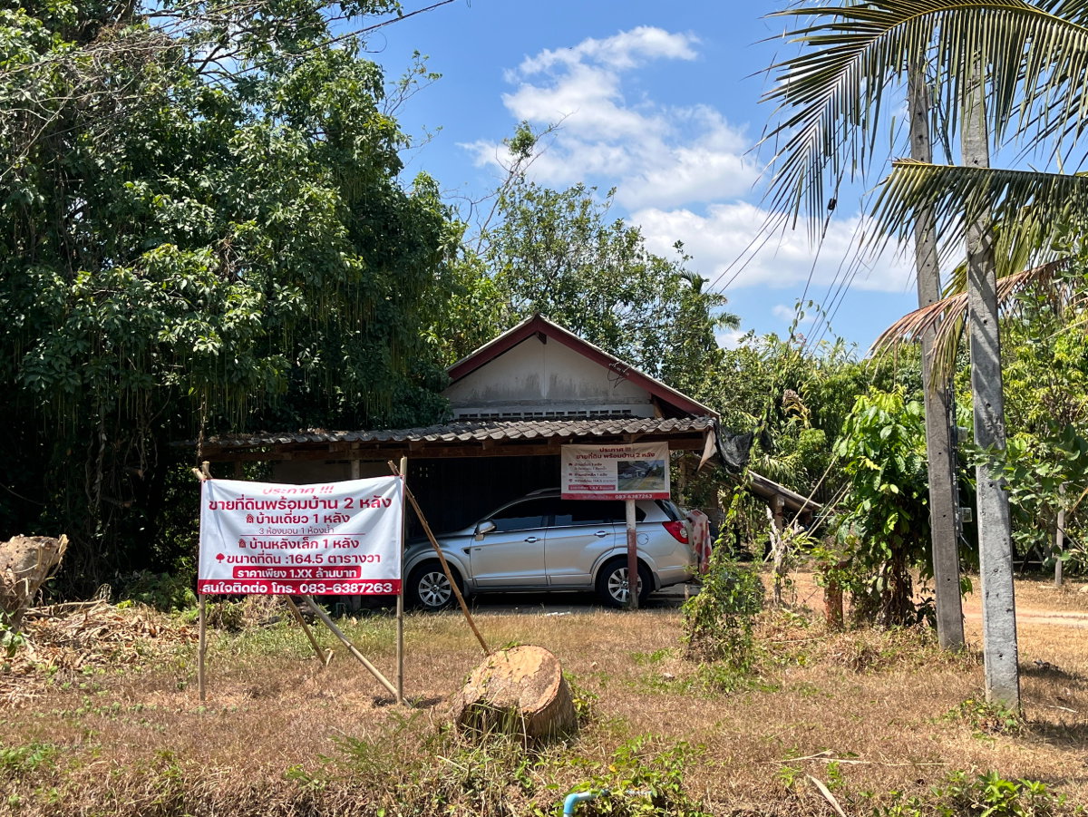 รูป ขายบ้าน2หลัง พร้อมที่ดิน ติดถนนทางหลวง - รูปที่ 1/4