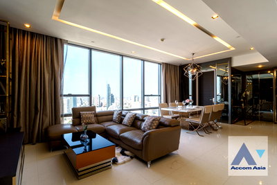คอนโดให้เช่า : 🔼🔽 AccomA 📩 Lxury condo with panoramic views and stylish interiors in Sathorn (AA30394)