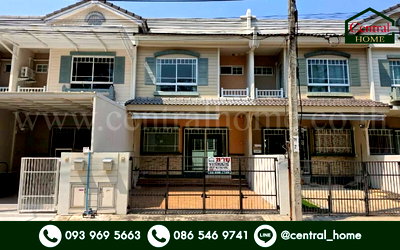 ขายทาวน์โฮม : ทาวน์โฮม 2 ชั้น วิลลาจจิโอ บางนา ซอยเอแบค บ้านสวยใหม่มาก พร้อมอยู่ ราคาถูก