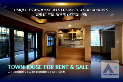Townhouses for rent Bangkok : 🔼🔽 AccomA 📩 Unique house with vaulted ceiling and classic wood accents (13001642)