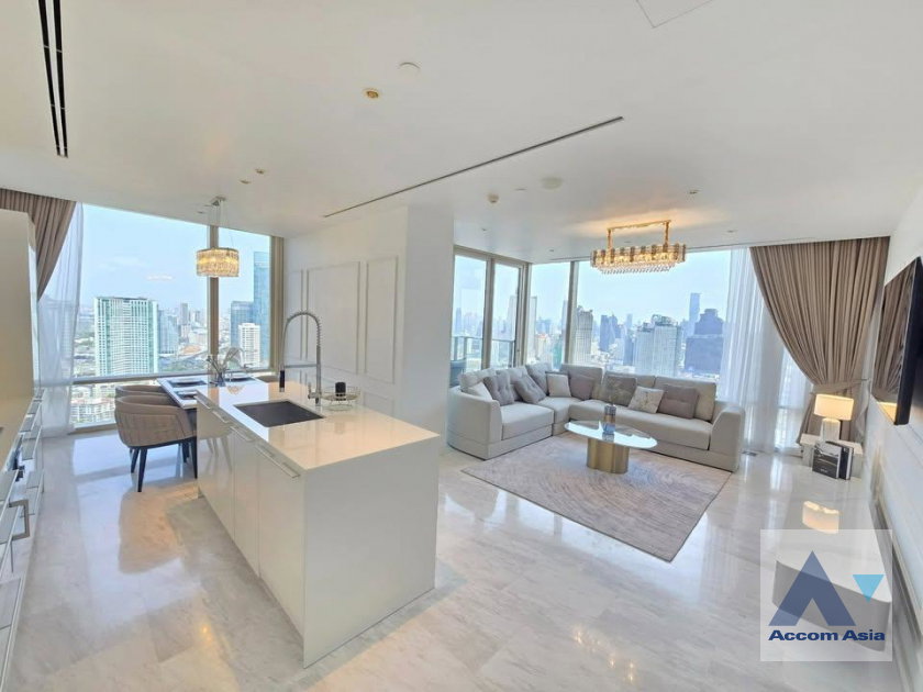 รูป 🔼🔽 AccomA 📩 Refined riverfront condo at Four Seasons Sathorn, panoramic skyline view (AA38968) - รูปที่ 1/20