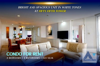 Condos for rent : 🔼🔽 AccomA 📩 Bright and spacious unit in white tones at Fifty Fifth Tower (AA21823)