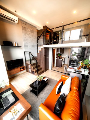 ขายคอนโด : คอนโดเลี้ยงสัตว์ได้! ห้อง 2 ชั้นพื้นที่เยอะ ติด MRT สายชมพู - ห้องหลุดดาวน์ ราคาถูกที่สุด