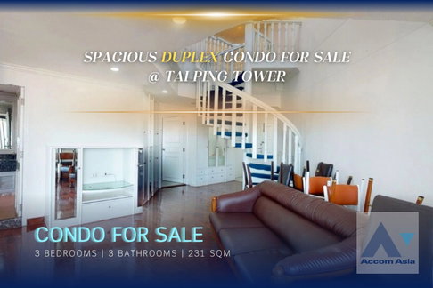 🔼🔽 AccomA 📩 Spacious Duplex For Rent and Sale at Tai Ping Tower, near BTS Ekkamai (AA20783)