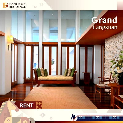 Condos for rent : Condo For Rent 💎 Grand Langsuan, near BTS Ratchadamri 100K 2BR 144sqm Ready to Move In ❤️ 