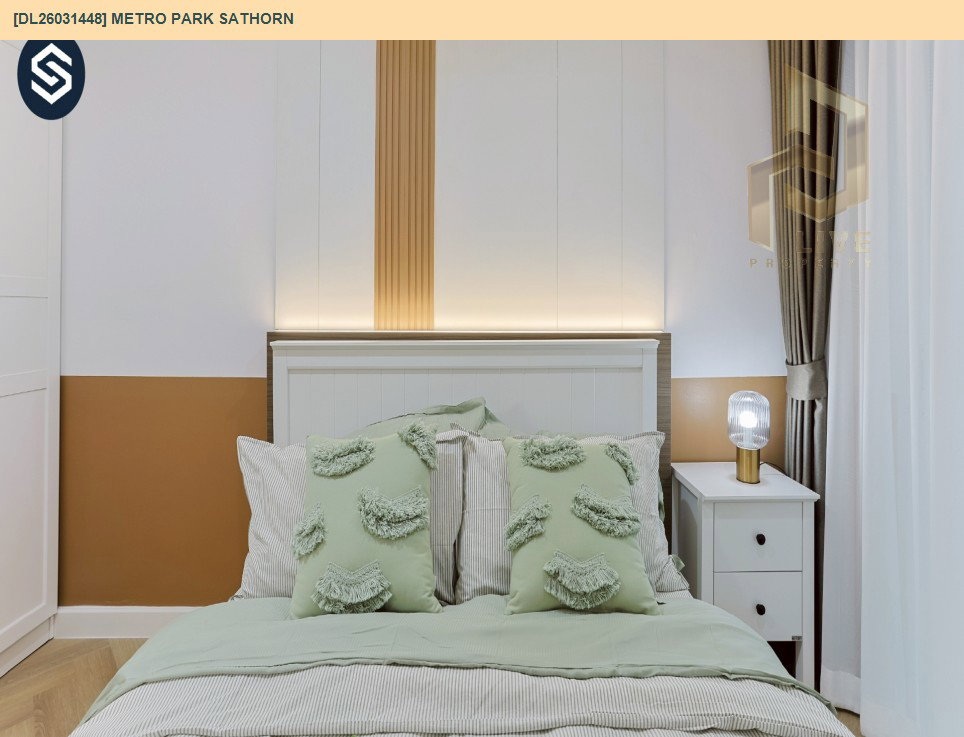 รูป DL26031448 ให้เช่าคอนโด เมโทร พาร์ค สาทร (Metro Park Sathorn ) ใกล้ BTS วุฒากาศ พร้อมเข้าอยู่ โทรด่วน 0656133286 LineID @534wlwof - รูปที่ 5/18