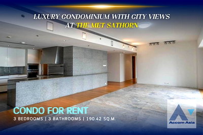 Condos for rent BTS Chong Nonsi : 🔼🔽 AccomA 📩  Luxury condominium with city views and elegant bath (AA30079)