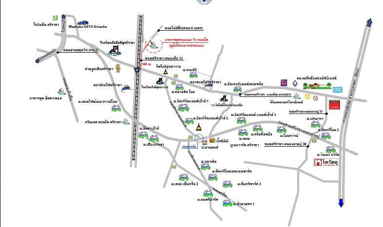 รูป คอนโดมิเนียม/อาคารชุด 54.52 ตร.ม. อำเภอศรีราชา ชลบุรี - รูปที่ 2/2