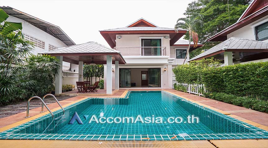 รูป 🔼🔽 AccomA 📩  Family-friendly house with private pool and garden in Sathorn (AA27509) - รูปที่ 1/20