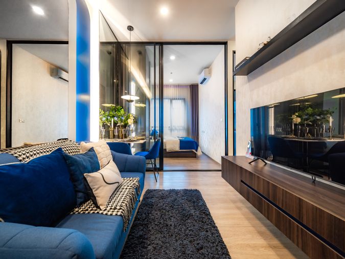 [ชั้นสูง วิวหลักล้าน!] คอนโดพร้อมอยู่เพดานสูง 2.9 ม. โปร่งสบาย ติด MRT สายชมพู  เลี้ยงสัตว์ได้แห่งแรกในรามอินทรา