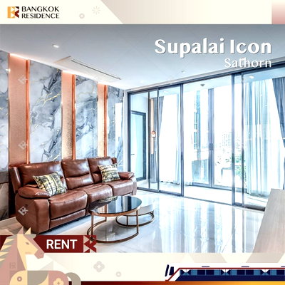เช่าคอนโด สีลม สาธร :  คอนโดให้เช่า💎 Supalai Icon Sathorn ใกล้ BTS ช่องนนทรี 100K 2นอน 91ตรม 🧸 ห้องสวย เฟอร์นิเจอร์ครบ 