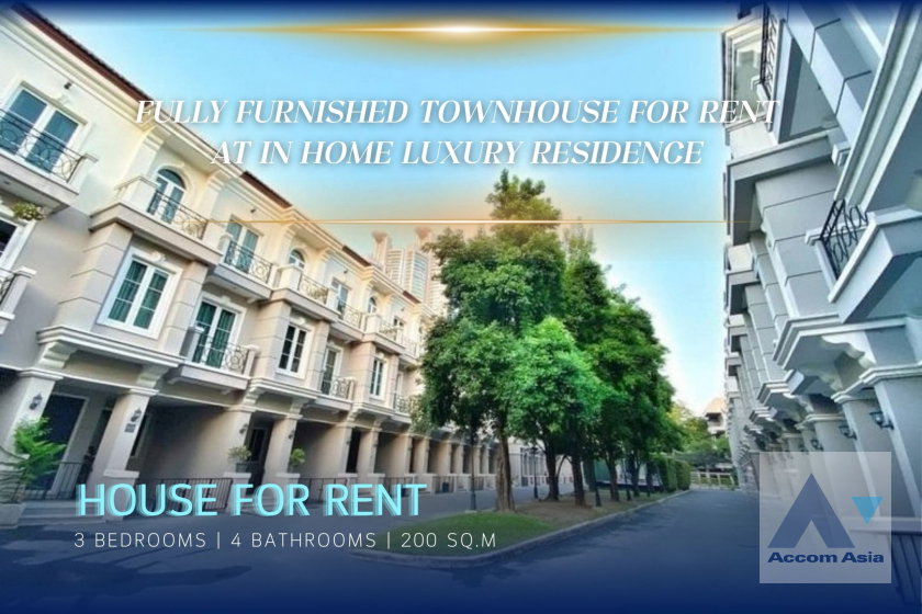 รูป 🔼🔽 AccomA 📩  Fully furnished Townhouse for rent at In Home Luxury Residence (AA42514) - รูปที่ 1/18