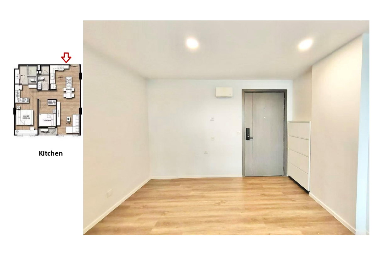 รูป VERY Lasalle Sukhumvit 105 (Low Rise) Specious Unfurnished Like-New 2beds 2baths Fixed Parking Like-New - รูปที่ 2/15