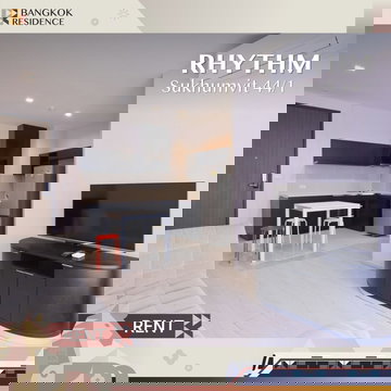  คอนโดให้เช่า 💛 Rhythm Sukhumvit 44/1 ใกล้ BTS พระโขนง 35K 2นอน 52ตรม ห้องมุม วิวแม่น้ำ วิวเมือง 🌊🌆 