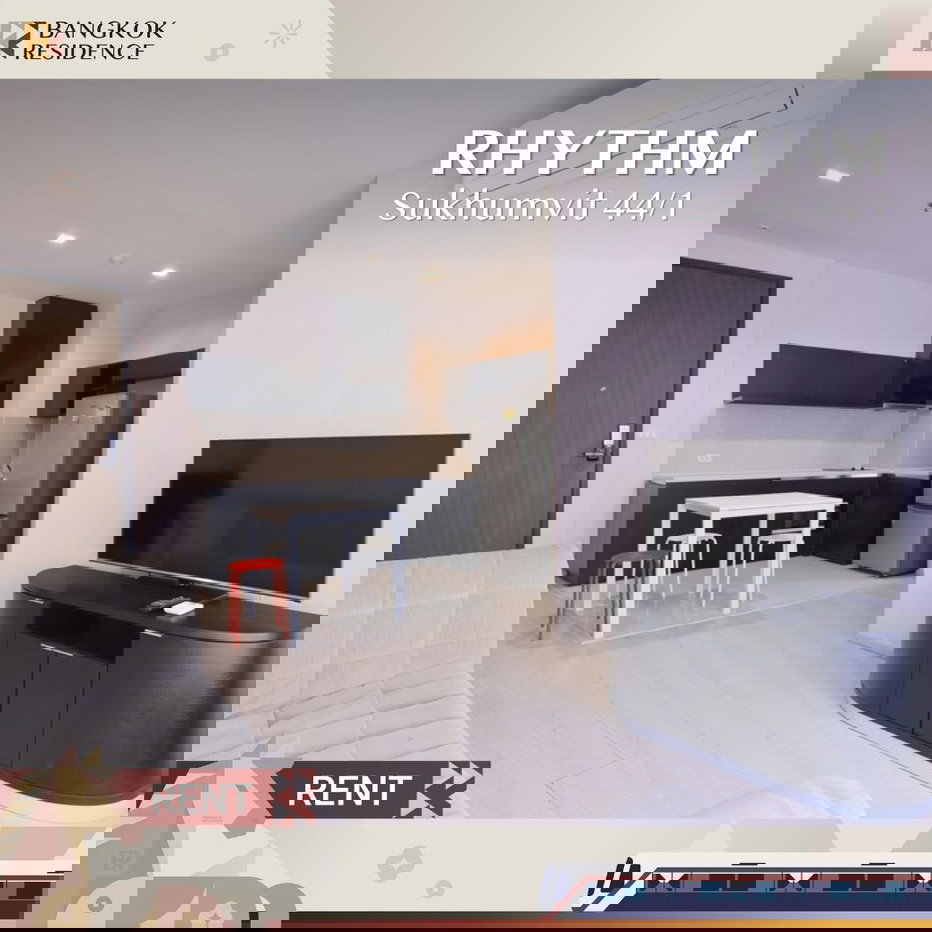รูป  คอนโดให้เช่า 💛 Rhythm Sukhumvit 44/1 ใกล้ BTS พระโขนง 35K 2นอน 52ตรม ห้องมุม วิวแม่น้ำ วิวเมือง 🌊🌆  - รูปที่ 1/9