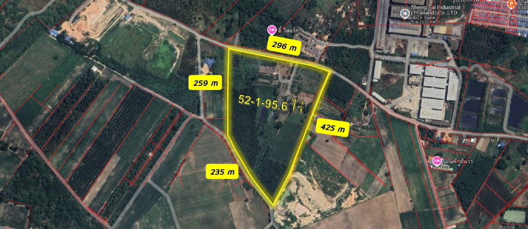 รูป ขายที่ดินแปลงใหญ่ ผังสีส้มลาย ศักยภาพสูง เนื้อที่ 52-1-95.6 ไร่ ต.ท่าบุญมี อ.เกาะจันทร์ จ.ชลบุรี - รูปที่ 1/5