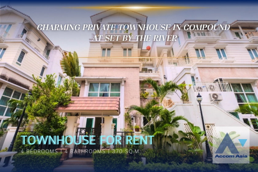 รูป 🔼🔽 AccomA 📩 Charming private townhouse for rent in compound for rent at Set by the River (11007515) - รูปที่ 1/20