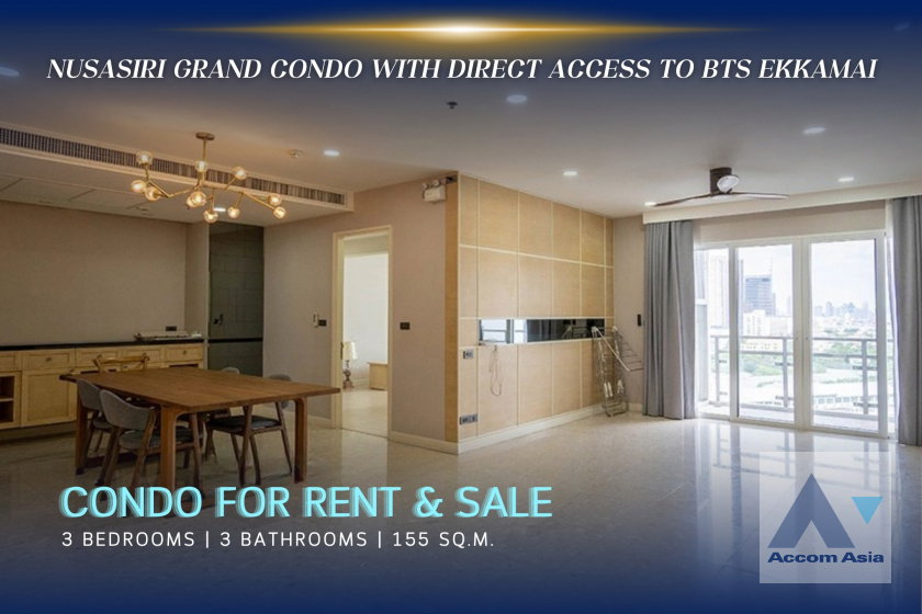 picture 🔼🔽 AccomA 📩 Nusasiri Grand condo with direct access to BTS Ekkamai (AA29665) - 1/20