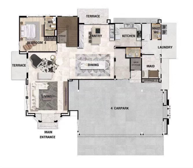 รูป 🌟 บ้านเดี่ยวหลังใหญ่ 4 ห้องนอน 5 ห้องน้ำ Perfect Masterpiece กรุงเทพกรีฑา พร้อมสระส่วนตัว 📱 061-6161426 / 065-4496399 | 🆔 @whitesand - รูปที่ 4/19