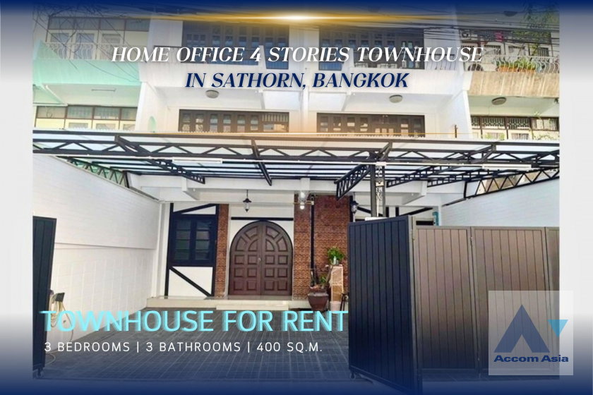 รูป 🔼🔽 AccomA 📩 Classic house with wood interior and spiral staircase in Sathorn (AA34027) - รูปที่ 1/8