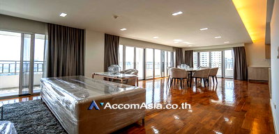 คอนโดให้เช่า : 🔼🔽 AccomA 📩 Expansive condo with elegant interiors and city views in Sathorn (AA13523)