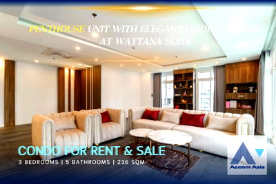 Condos for rent : 🔼🔽 AccomA 📩 Elegant condominuim with spacious lounge area in prime Asoke location (AA37710)