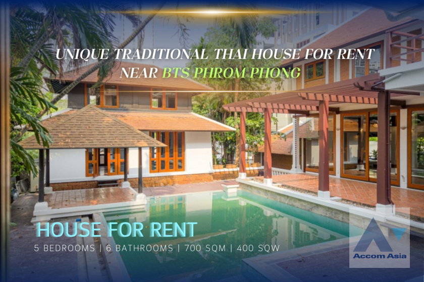 รูป 🔼🔽 AccomA 📩 Unique traditional Thai House For rent, near BTS Phrom Phong (AA21645) - รูปที่ 1/20