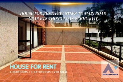 Houses for rent Soi Thonglor (Sukhumvit 55) : 🔼🔽 AccomA 📩 Modern detached house with patio and garden in Sukhumvit (AA27905)