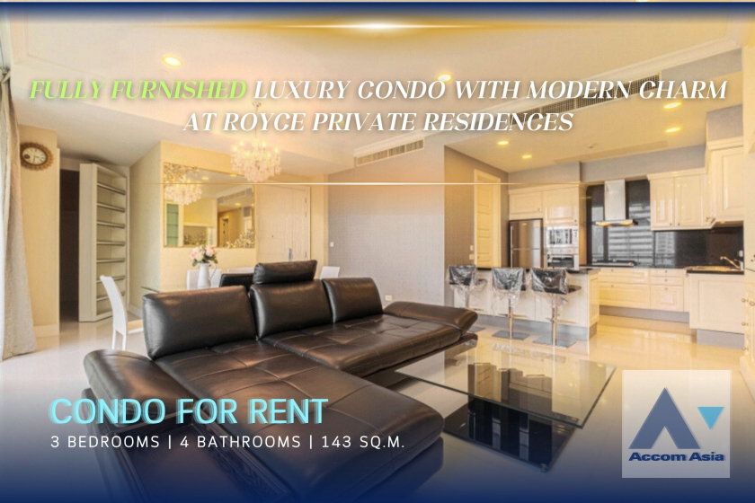 รูป 🔼🔽 AccomA 📩 Luxury condo with modern charm at Royce Private Residences (AA37116) - รูปที่ 1/20