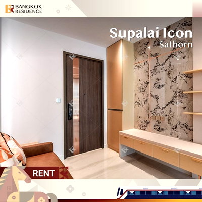 คอนโดให้เช่า :  คอนโดให้เช่า💎Supalai Icon Sathorn ใกล้ BTS ช่องนนทรี 45K 1นอน 46ตรม🛋️ ห้องสวย เฟอร์ครบ พร้อมอยู่ 