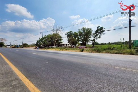 ขายที่ดิน 5 ไร่เศษ ติดถนนรังสิต-นครนายก คลอง 19 องครักษ์ หน้ากว้าง ถมแล้ว 