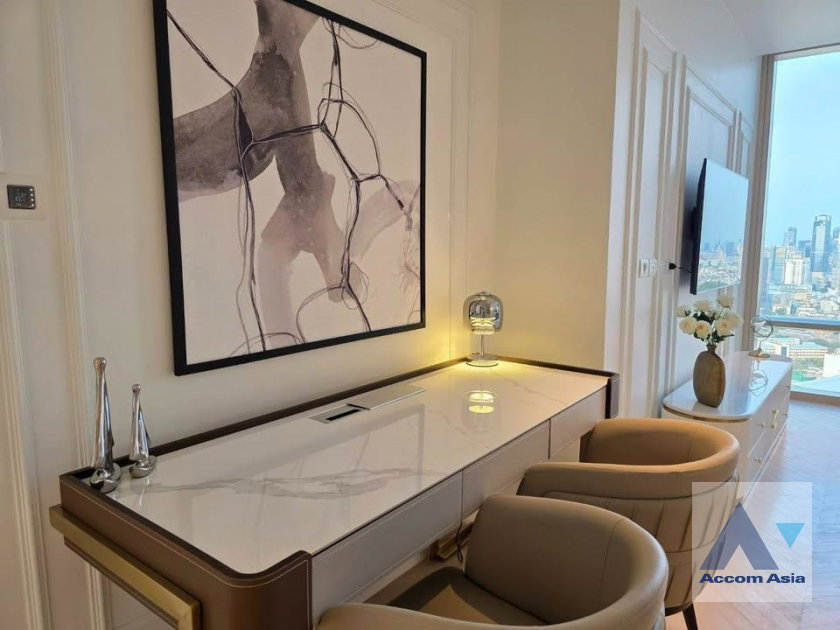 รูป 🔼🔽 AccomA 📩 Refined riverfront condo at Four Seasons Sathorn, panoramic skyline view (AA38968) - รูปที่ 9/20