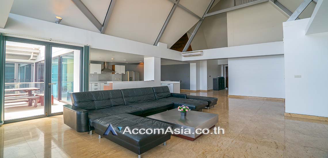 รูป 🔼🔽 AccomA 📩 Duplex Condo,Double High Ceiling,Big Balcony 3 BR Condominium @Baan Saraan (AA24963) - รูปที่ 1/12